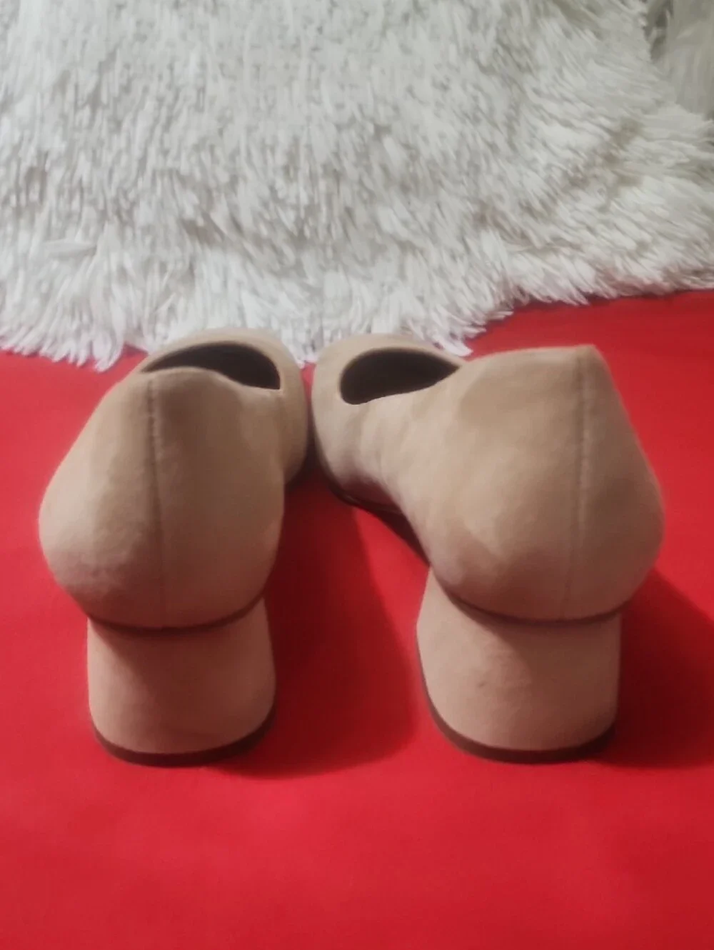 J. McLaughlin Cassey Beige Suede Block Heel Pumps